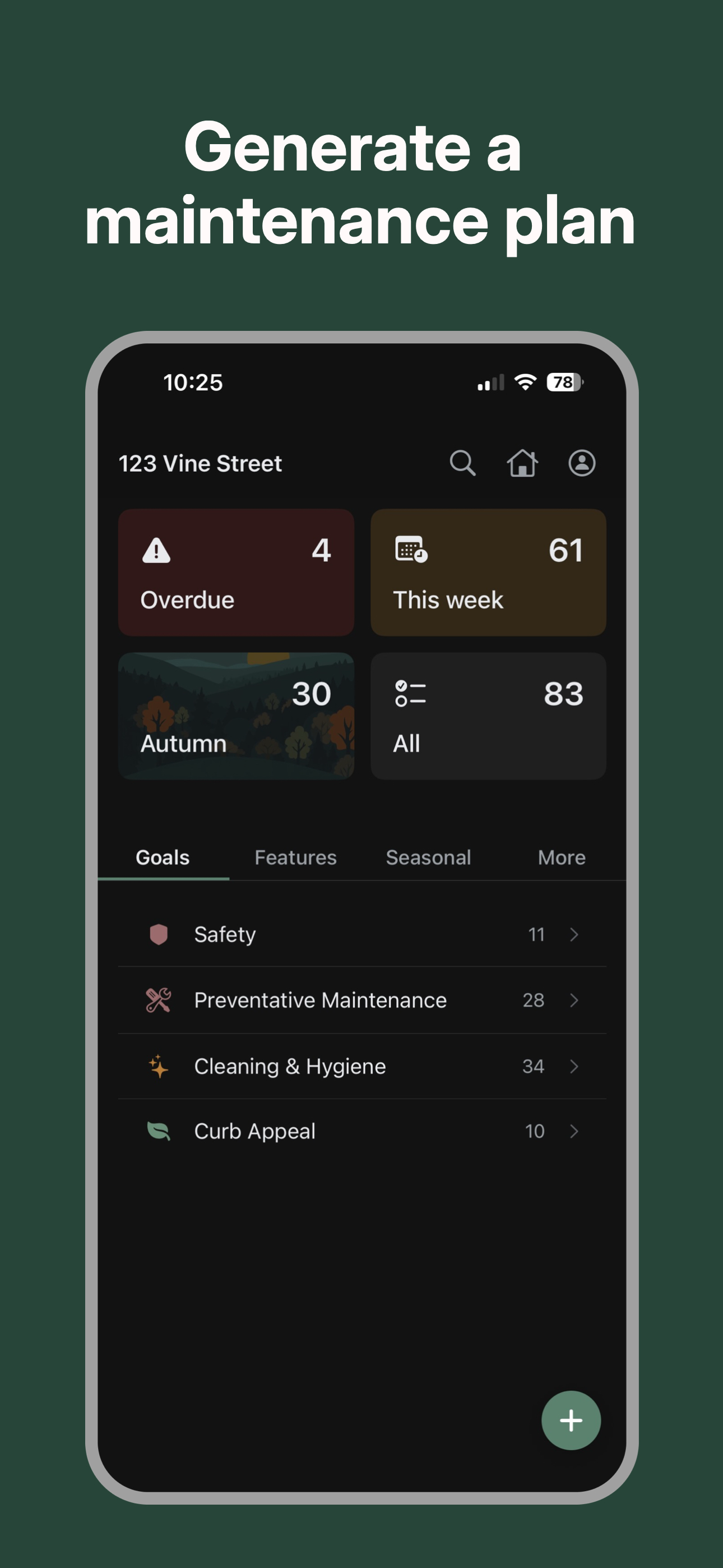 Generate Plan Screen